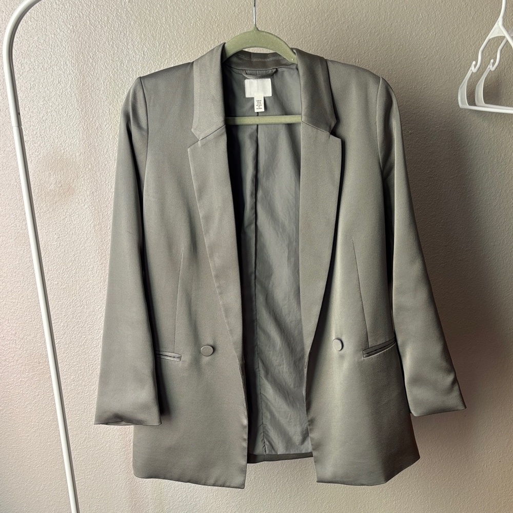 H&M Light green Single-Breasted Blazer